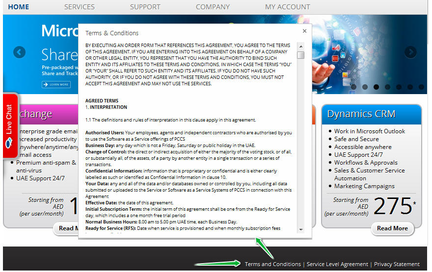 Modal dialog with too much content and a scrollbar