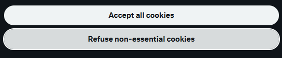 Twitter showing a completely inadequate change of grey as the focus style for its cookie banner buttons